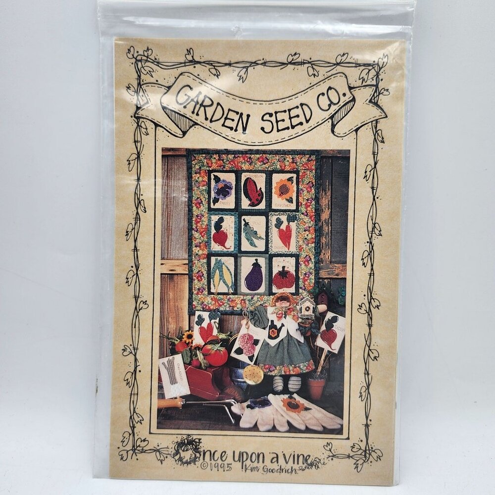 Once Upon A Vine Garden Seed Co Quilt Doll Pattern 1995 Sewing Kraft